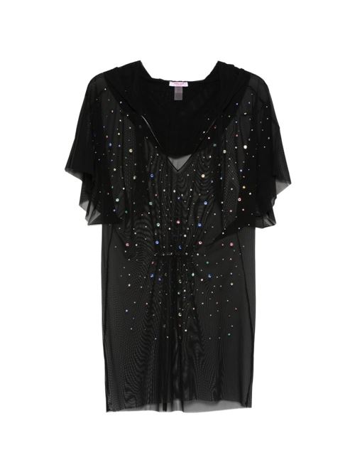 Blusa donna Pin-Up Stars nera con strass PIN-UP Stars | PG151TO034